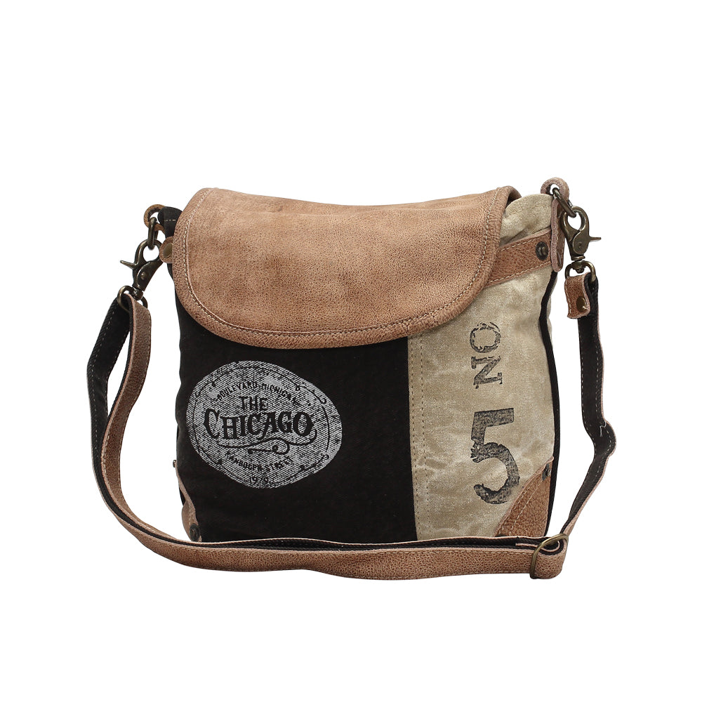 Leather Flap Shoulder Bag - Myra Bags