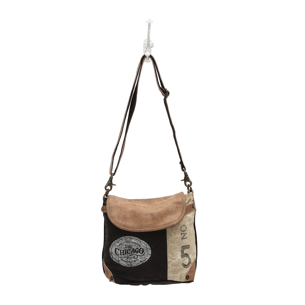 Leather Flap Shoulder Bag - Myra Bags