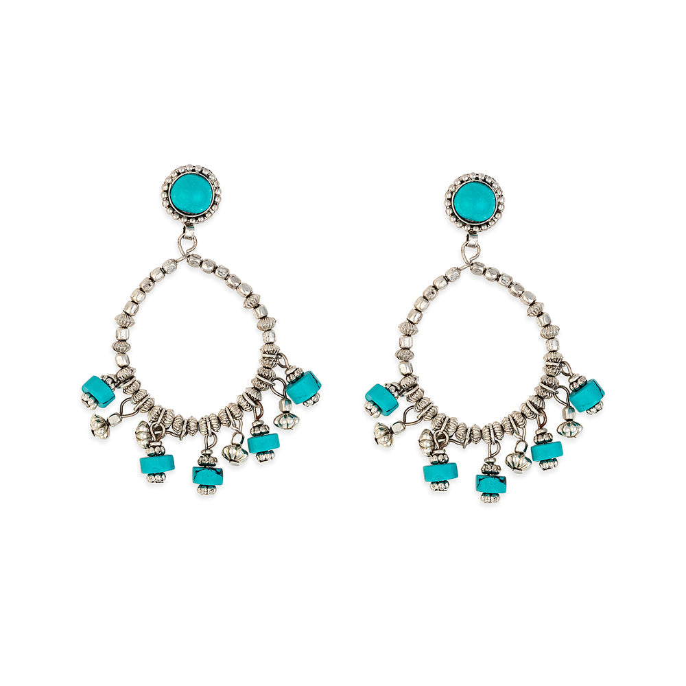 Turquoise Mesa Hoops(Earrings)