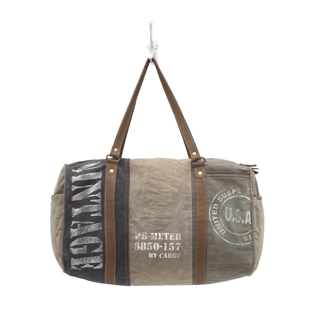 Vintage 'Usa' Print Traveller Bag - Myra Bags