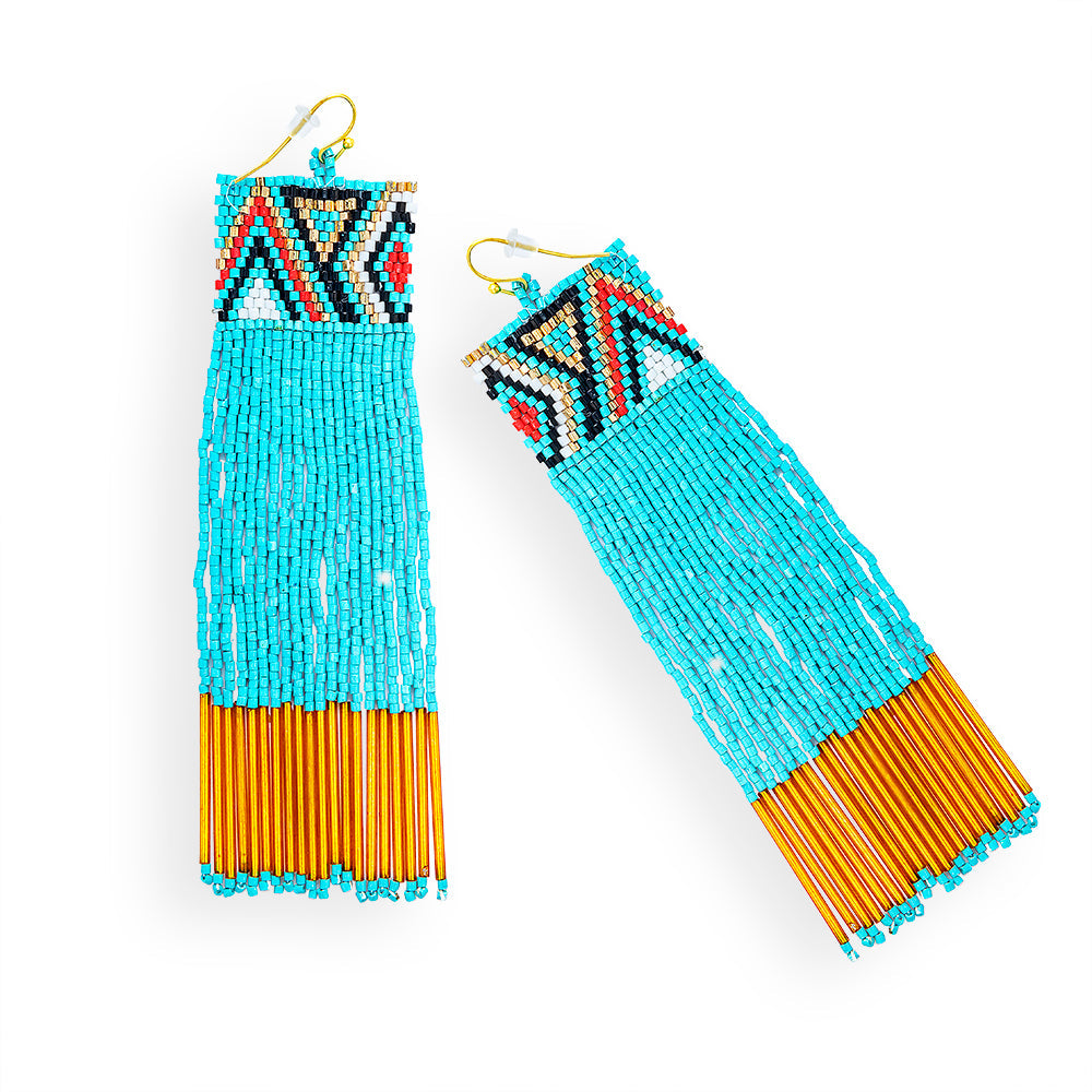 Resplendent Flow Beaded Earrings