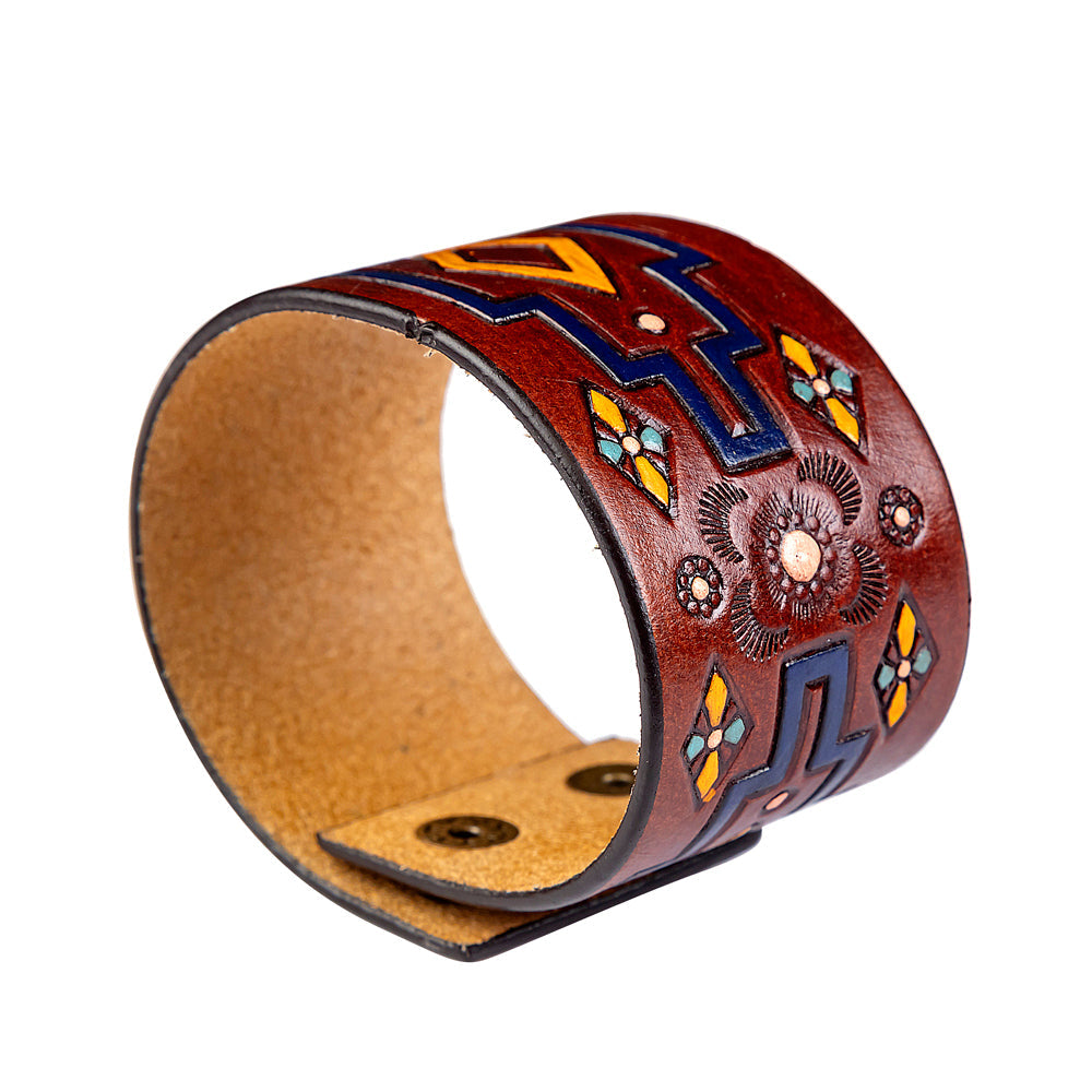 Bijuo Handtooled Genuine Leather Bracelet