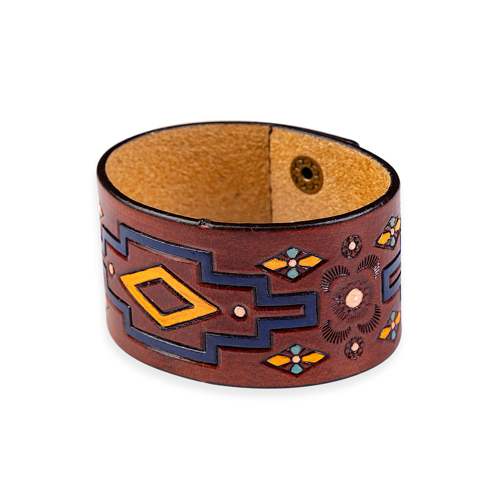 Bijuo Handtooled Genuine Leather Bracelet