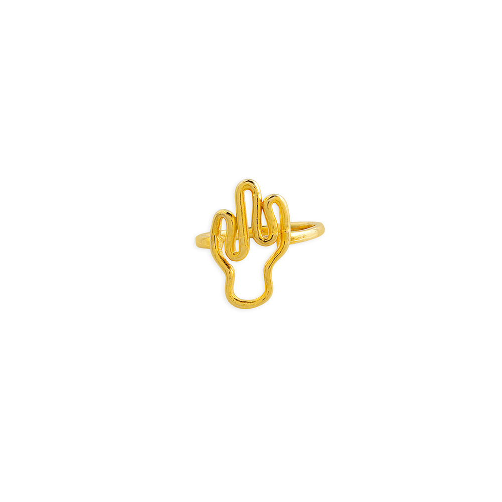 Golden Cactus Ring