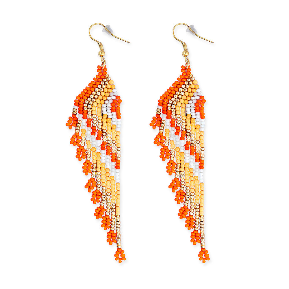 Thunderbird Wing Beaded Earrings