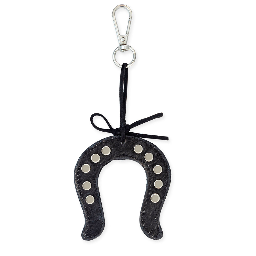 Lucky Horseshoe Bag Charm Black