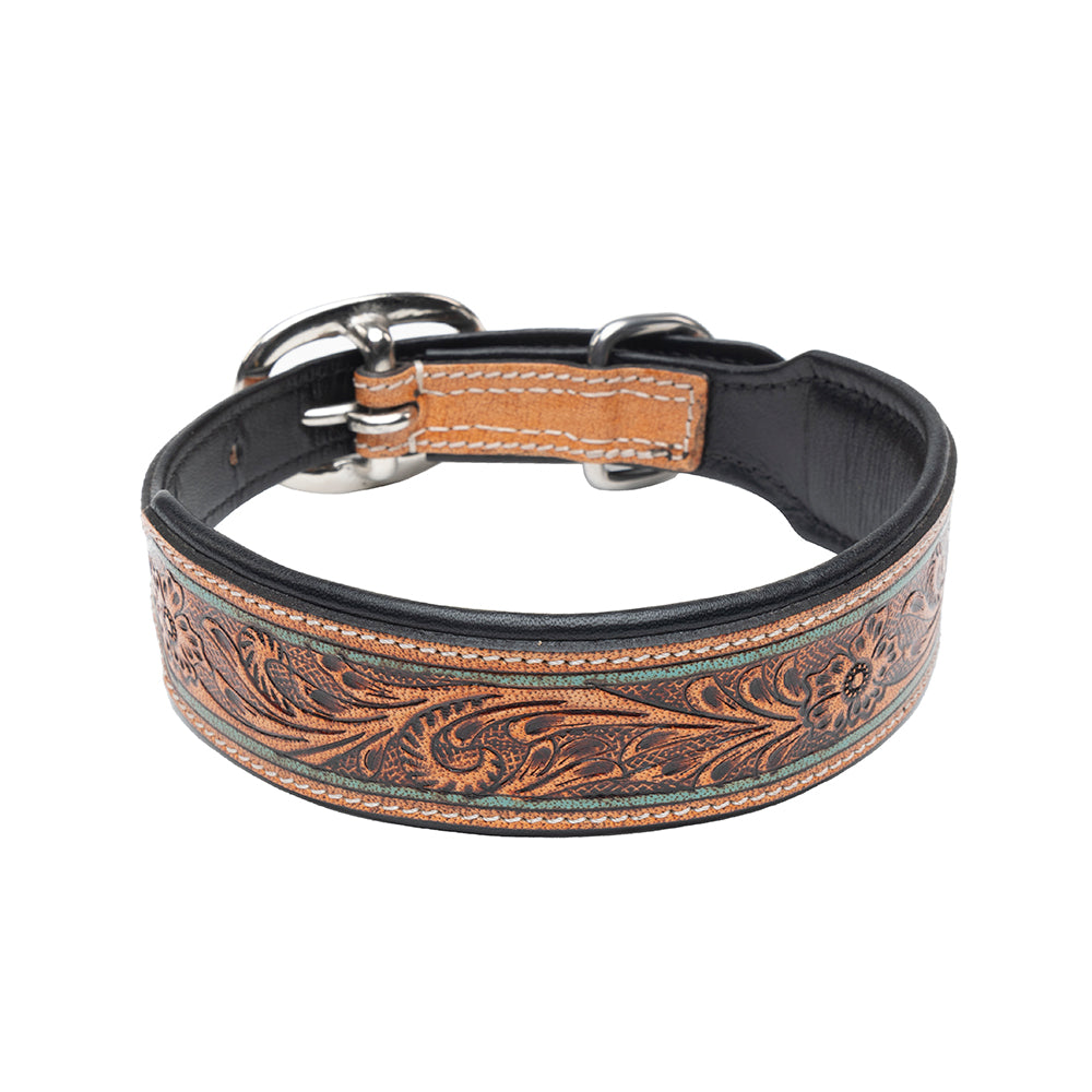 Trusted Amigo Hand-tooled Dog Collar