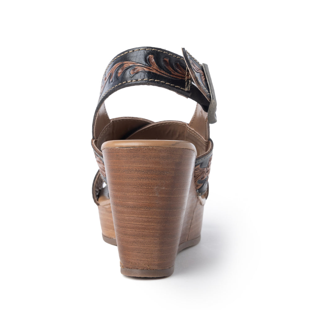 Flower Ridge Hand-Tooled Sandals