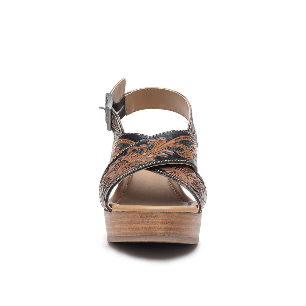 Flower Ridge Hand-Tooled Sandals