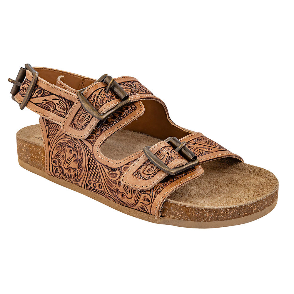 Dixon Trails Hand-Tooled Sandals