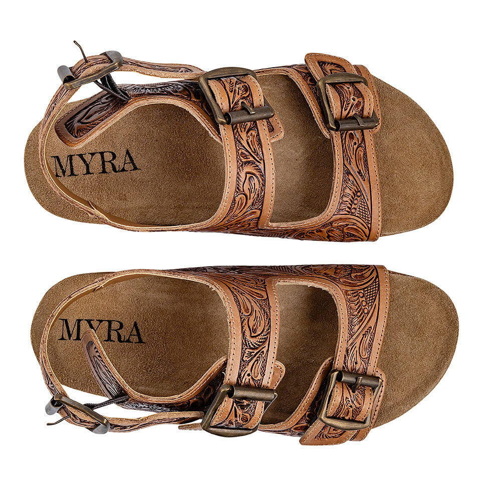 Dixon Trails Hand-Tooled Sandals