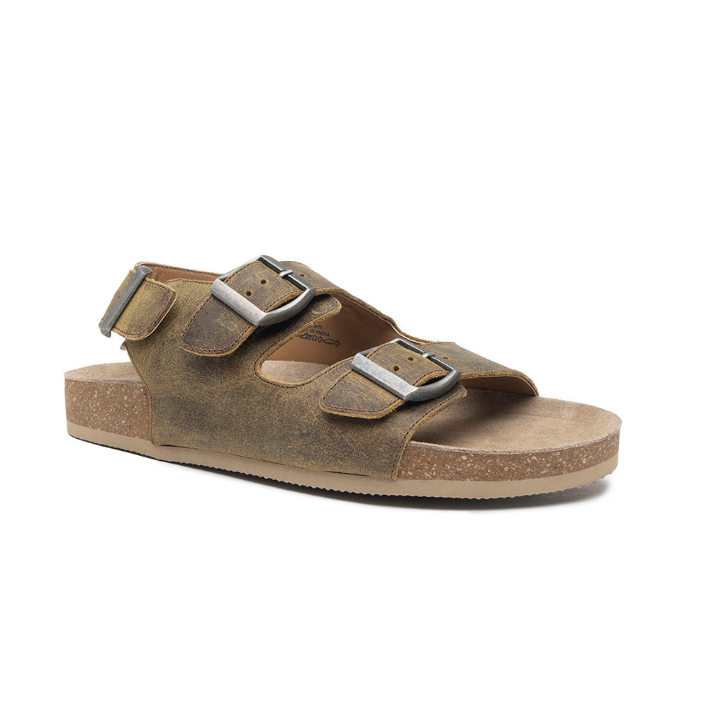 Mountain Path Leather Sandals In Suede