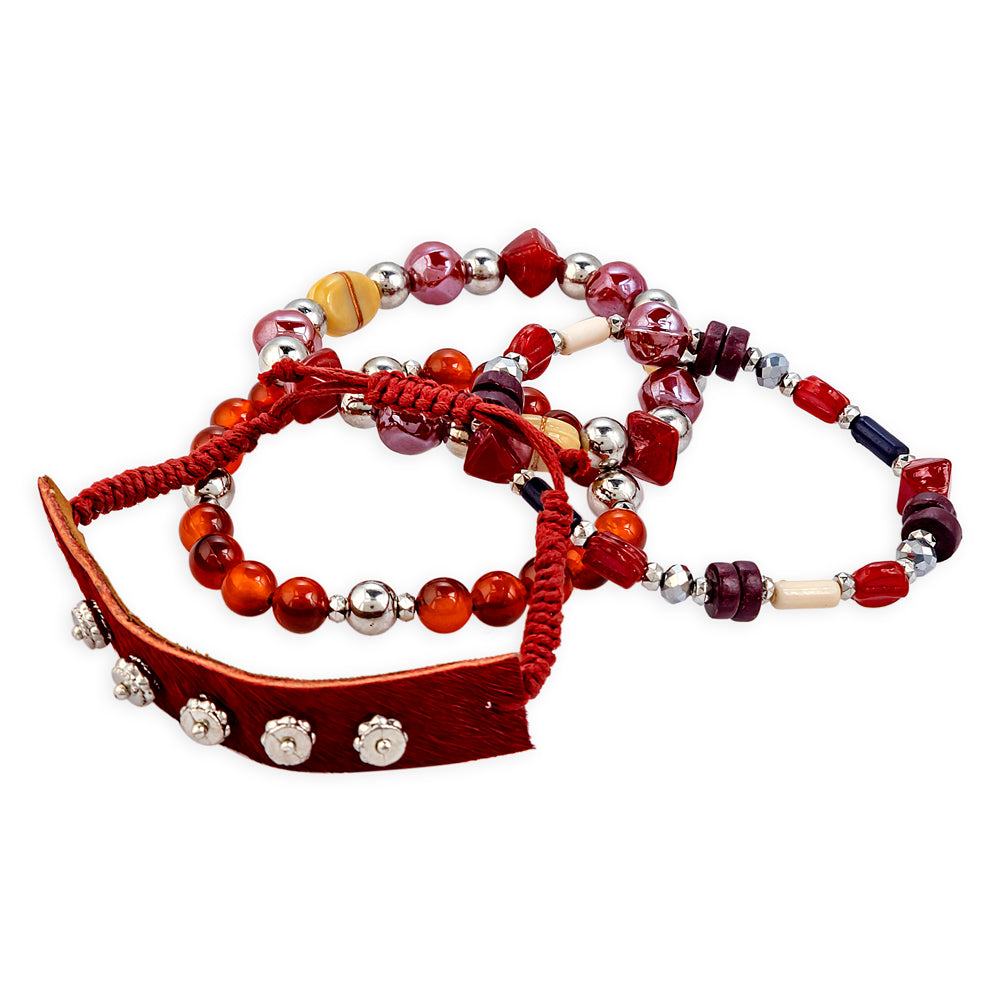 Garnet Hill Point Stacked Bracelet