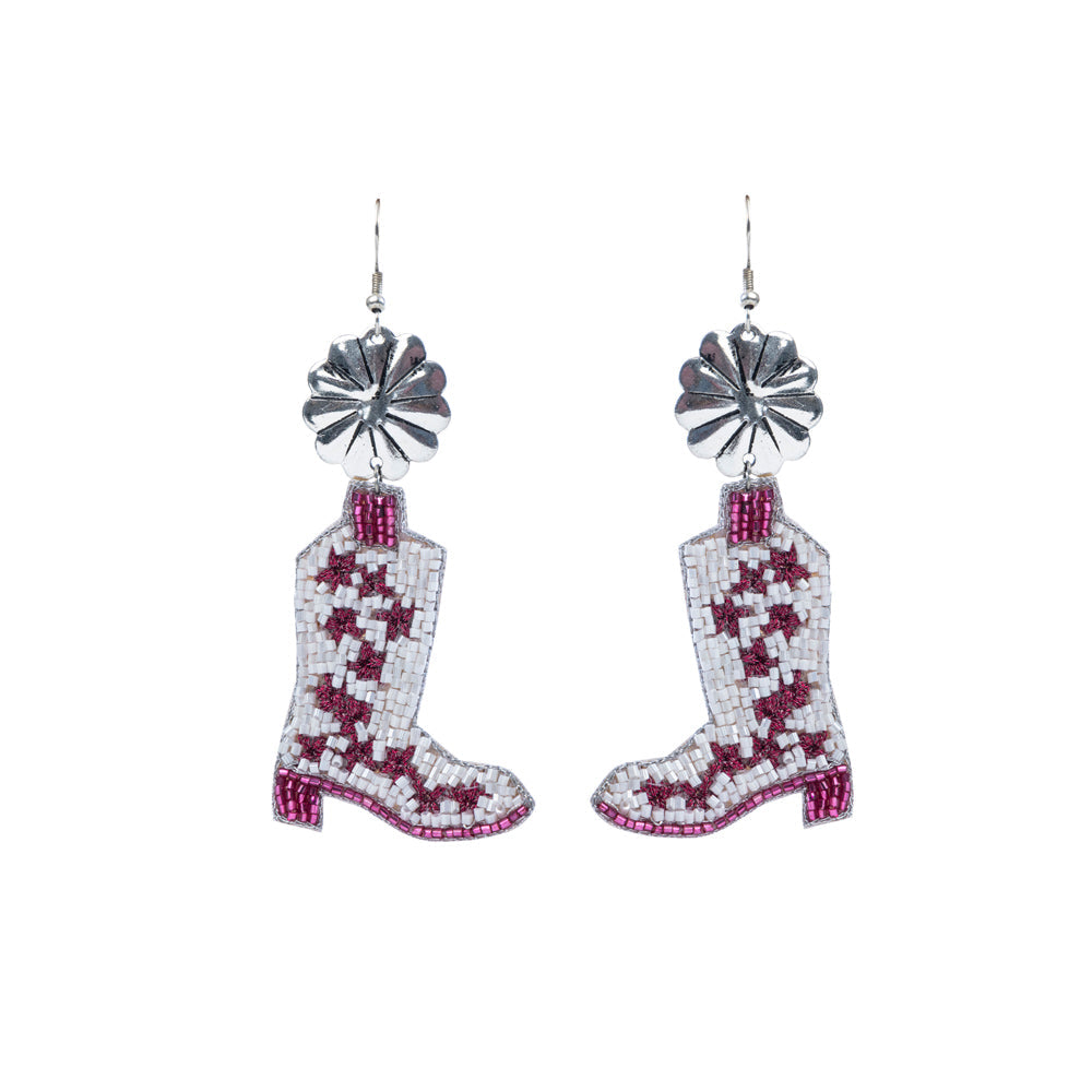 Windstar Beaded Boot Earrings