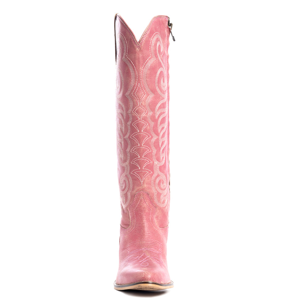 Nalejandra Leather Boots in Pink