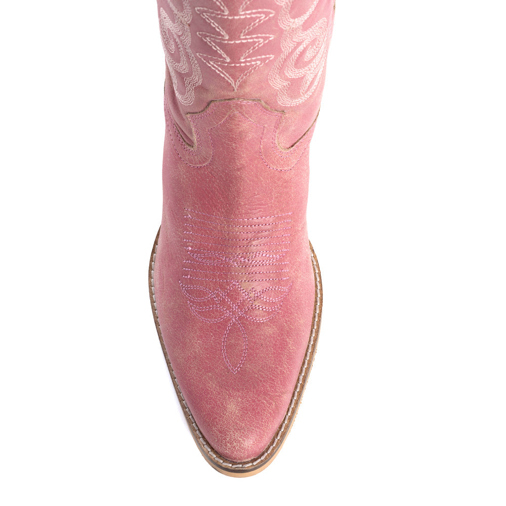 Nalejandra Leather Boots in Pink