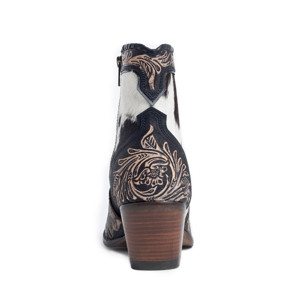 Glennchester Hair-on Hide & Hand-tooled Boots