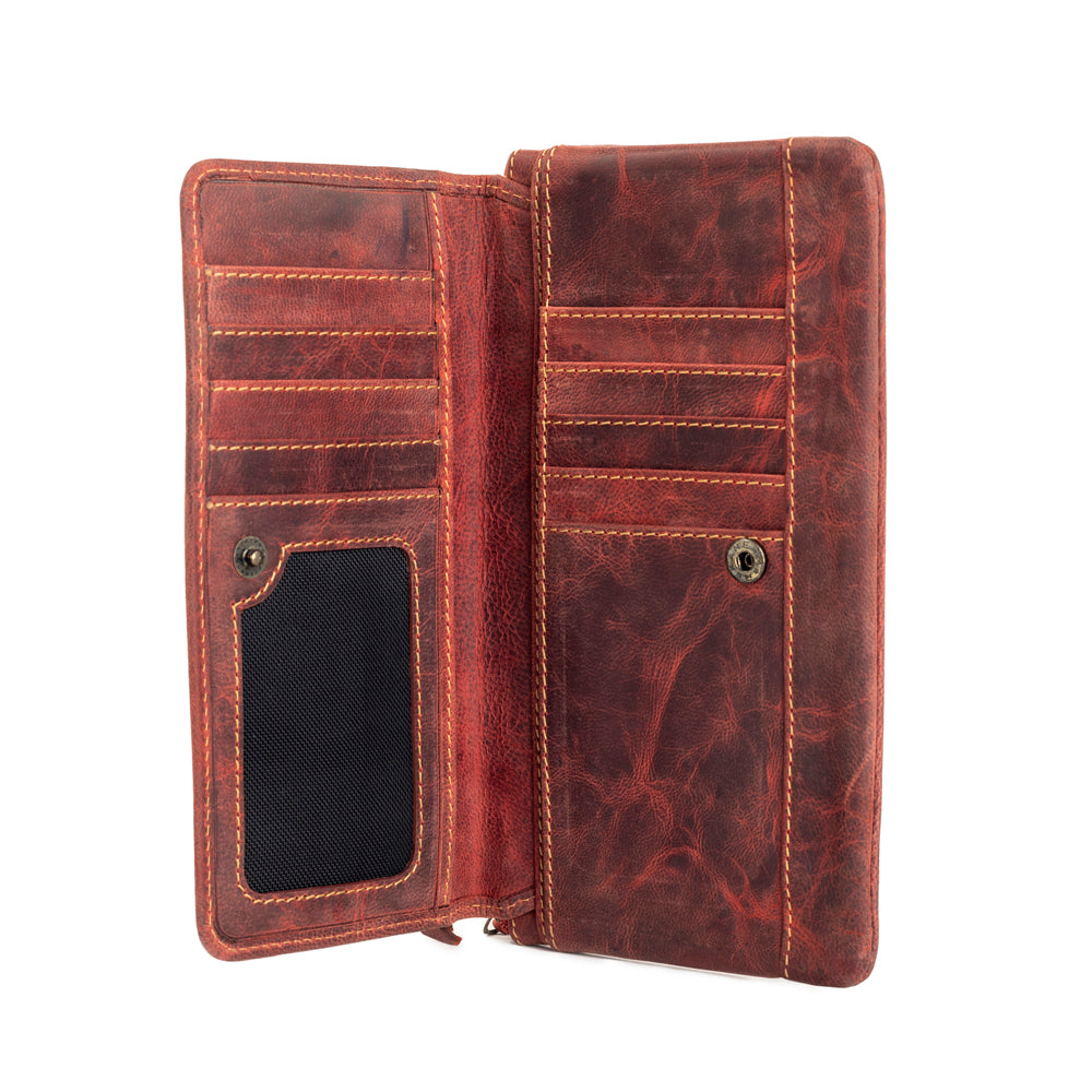 Western Fork Wallet in Red Russet