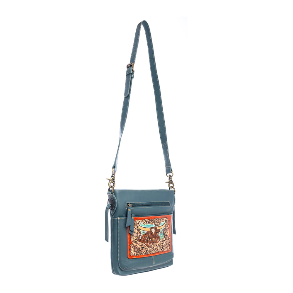 Stella Steer Hand-Tooled Bag