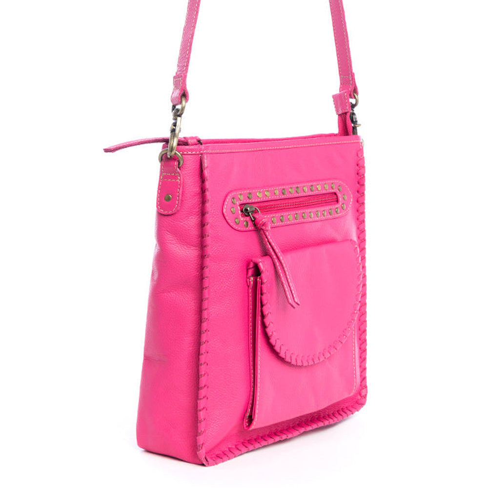Ninnekah Leather Bag In Magenta