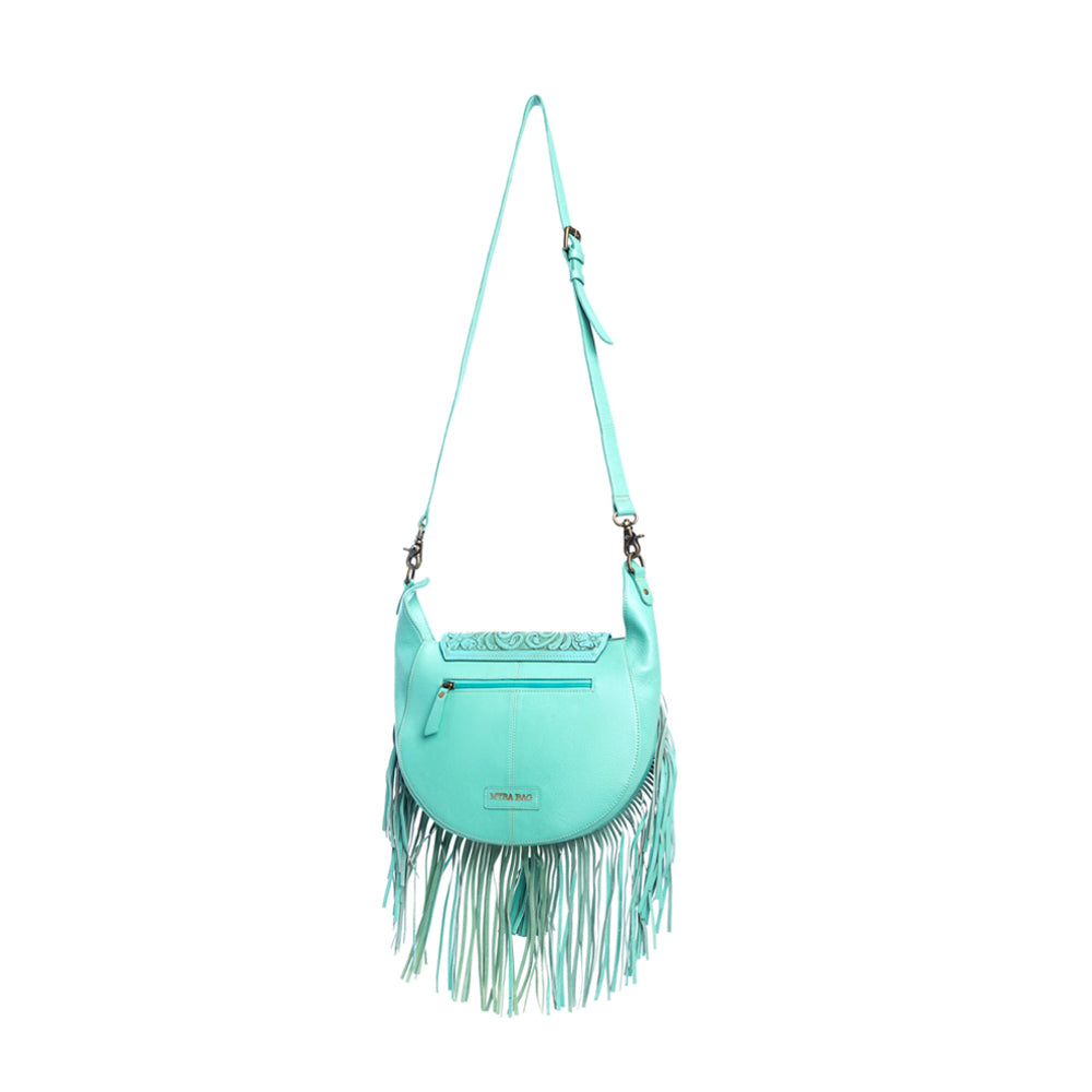 Moonwood Hand-Tooled Bag in Turquoise