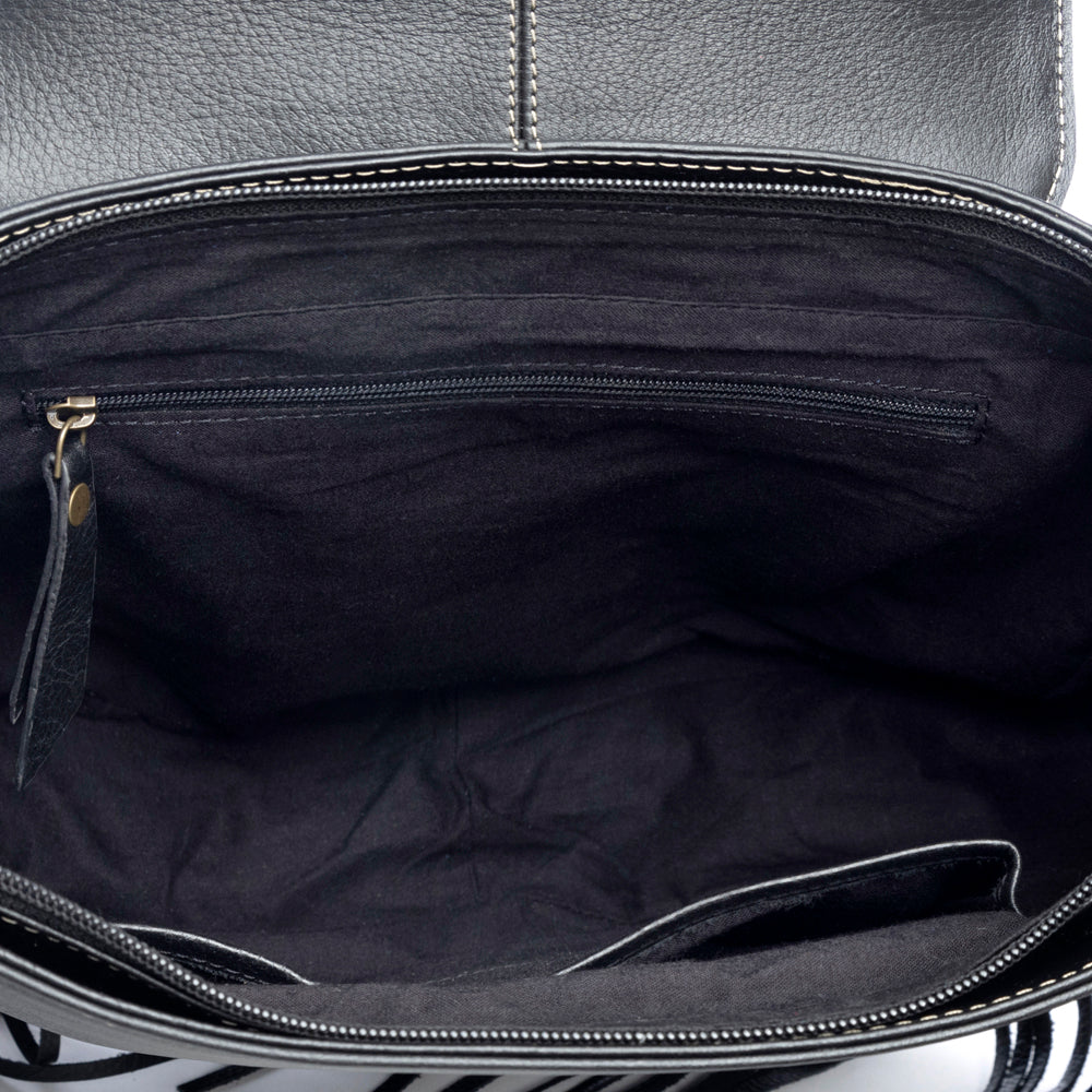 Moonwood Hand-Tooled Bag in Coal