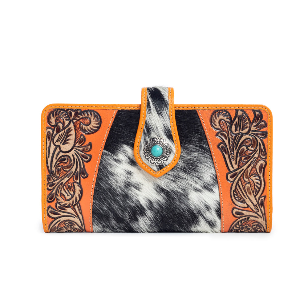 Las Mijitas Wallet in Blaze Orange