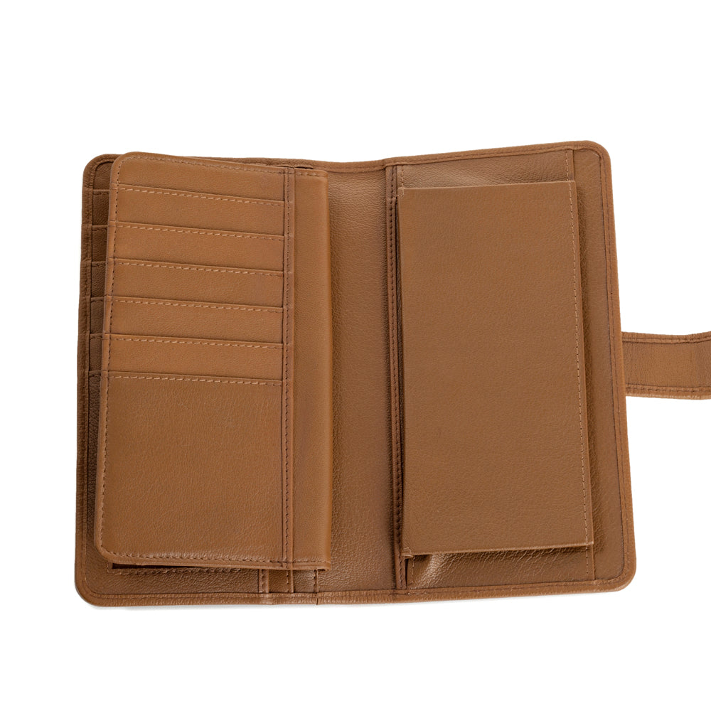 Las Mijitas Wallet in Bourbon Brown