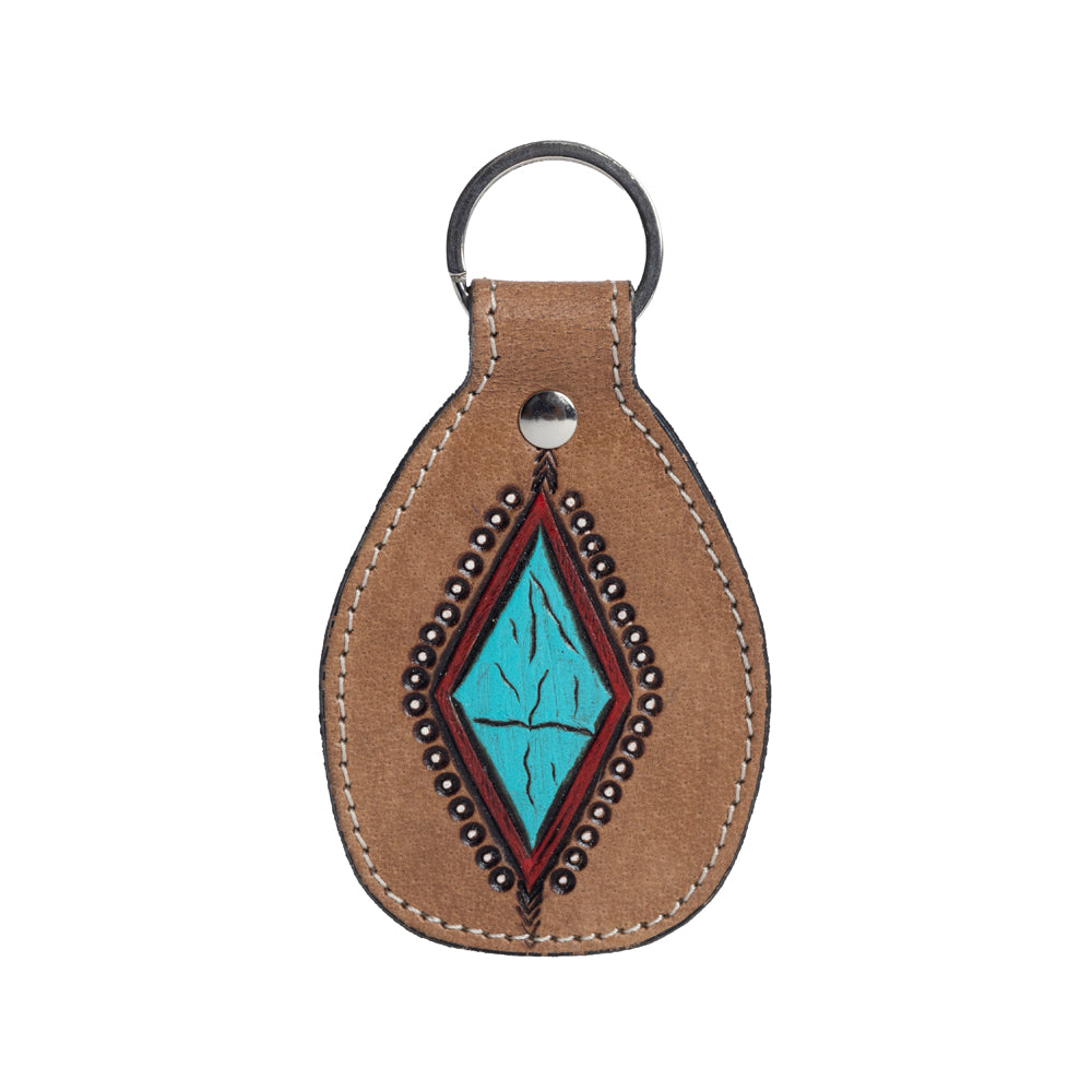 Sky Diamond Leather Key Fob