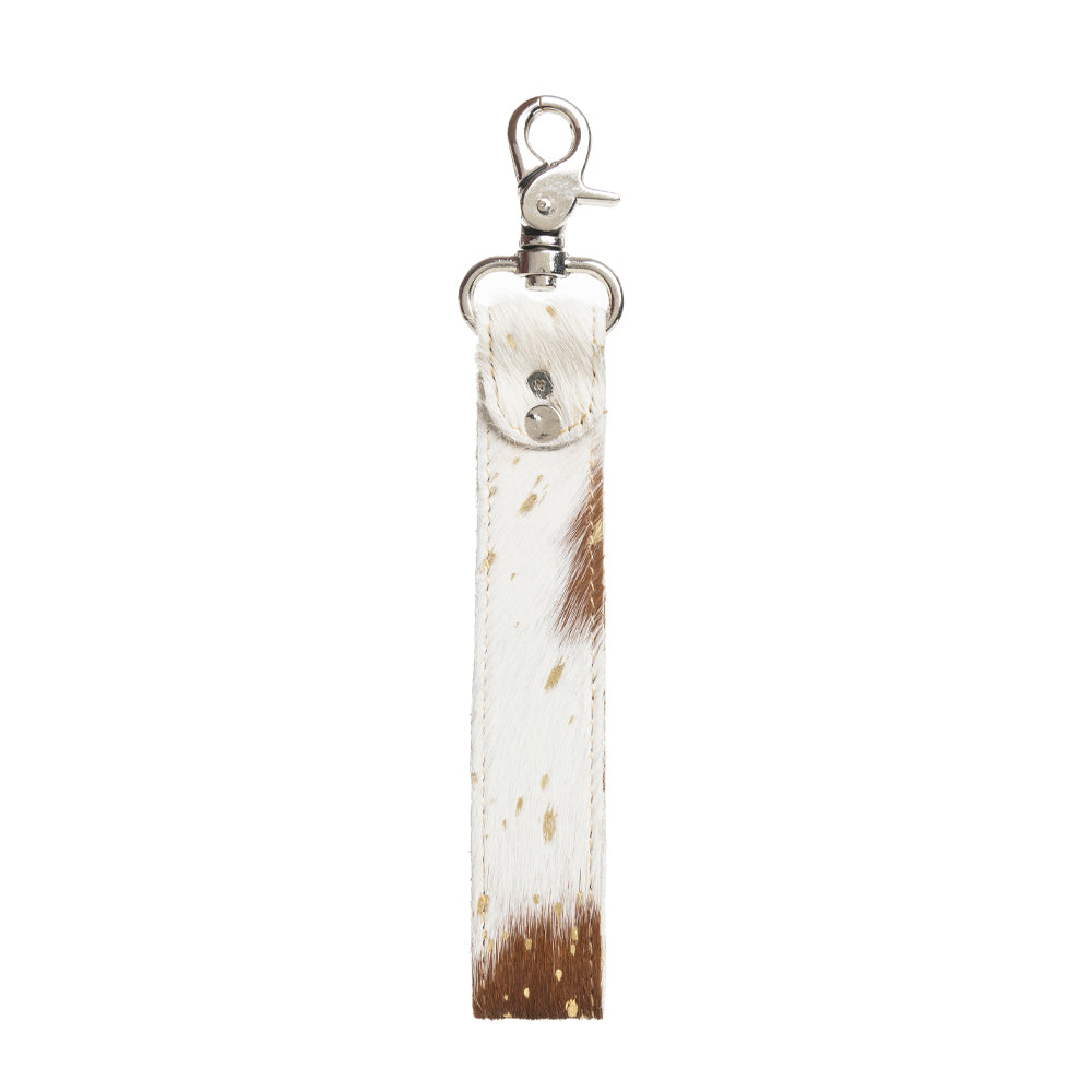 Concho Delight Key Fob in Brown & White