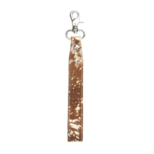 Bullrun Hill Key Fob in Brown & White