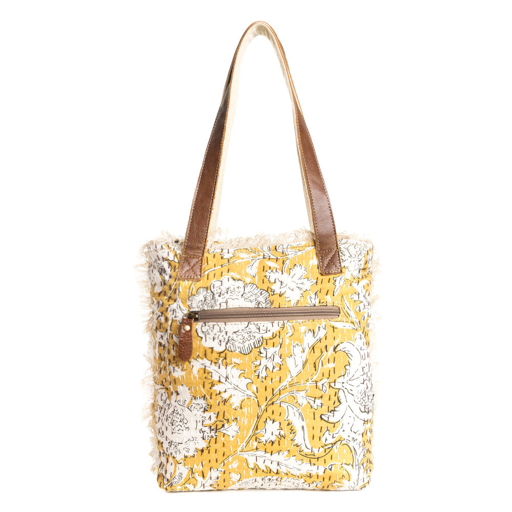 Golden Prairie Leaf Mini Tote Bag