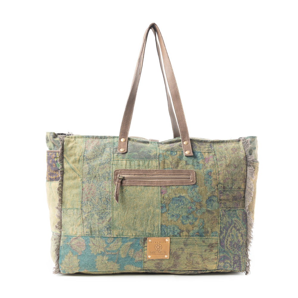 Fern Grove Patchwork Weekender Bag