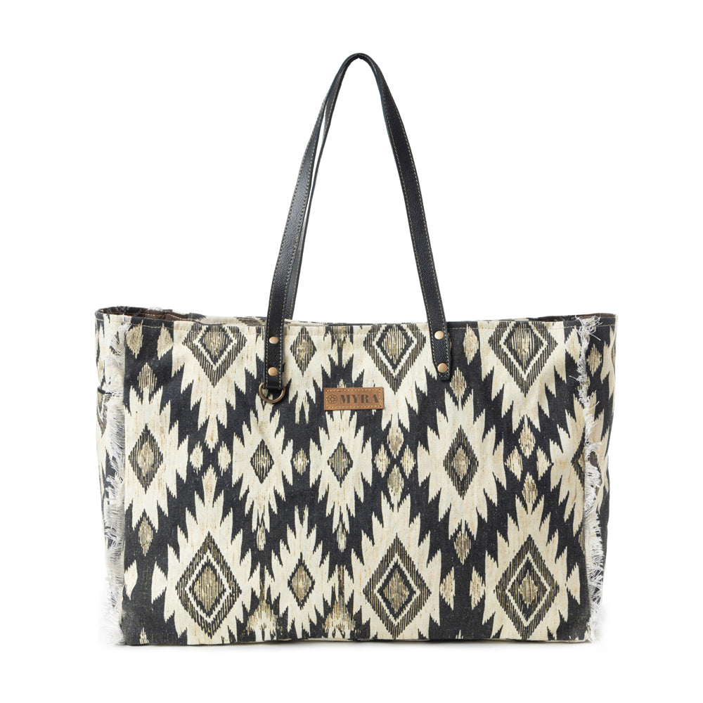 Tribal Spirit Adventure Weekender Bag In Black & White