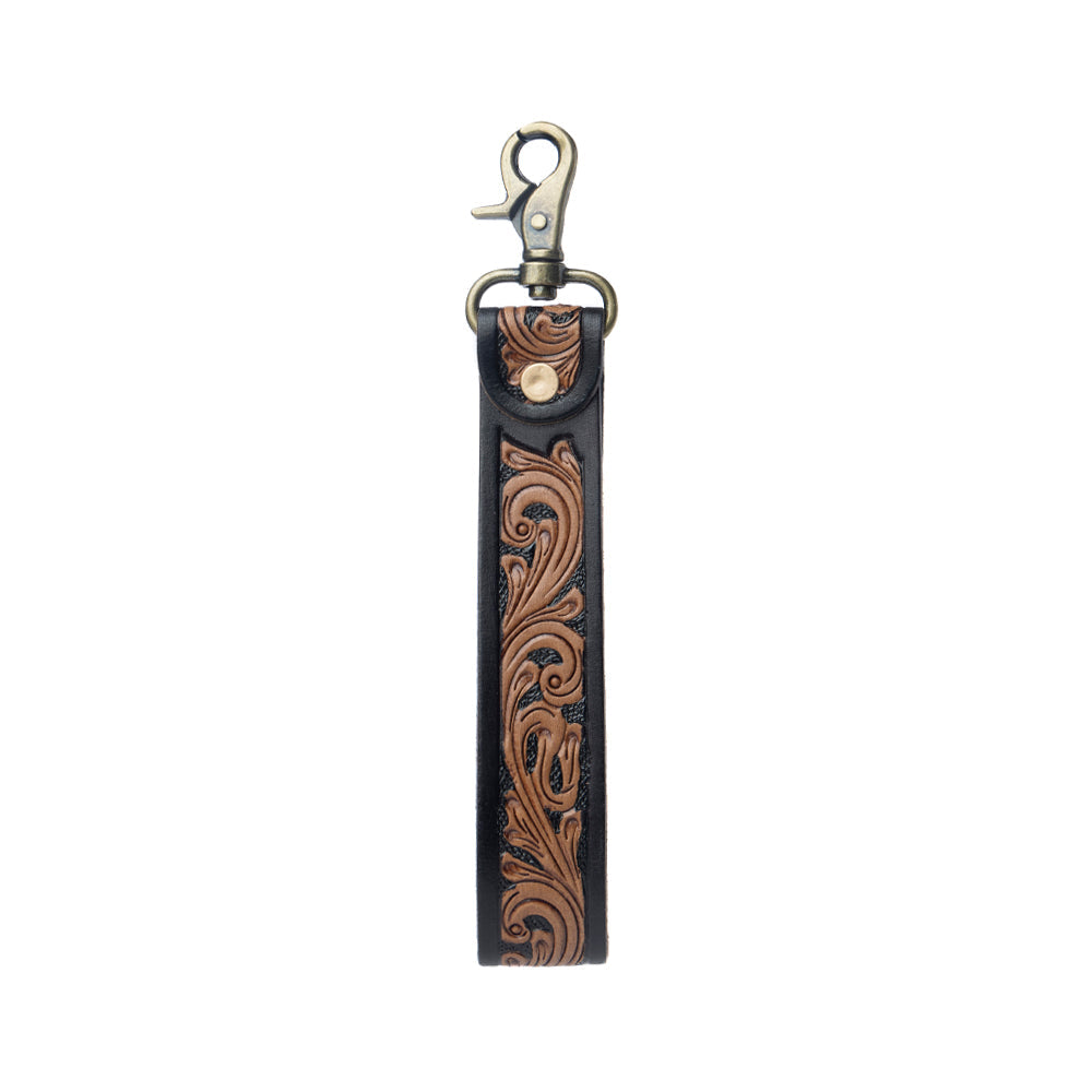 Turquoise Daydreams Key Fob In Black and Brown