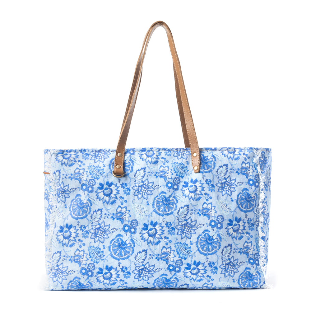 Delft Garden Weekender Weekender Bag In Blue