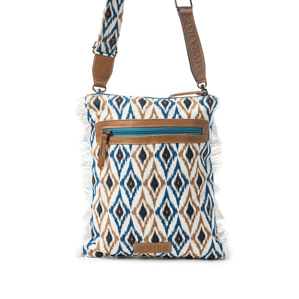 Beautiful Tapestry Crossbody Bag In Blue