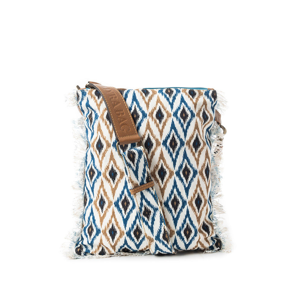 Beautiful Tapestry Crossbody Bag In Blue