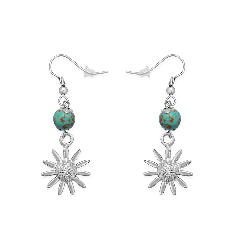 Cornflower Medallion Earrings