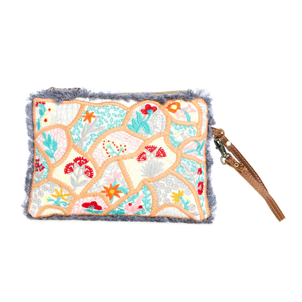 Mosaic Garden Clutch Pouch