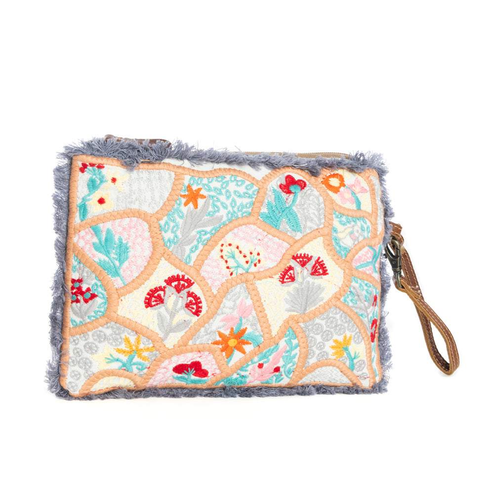 Mosaic Garden Clutch Pouch