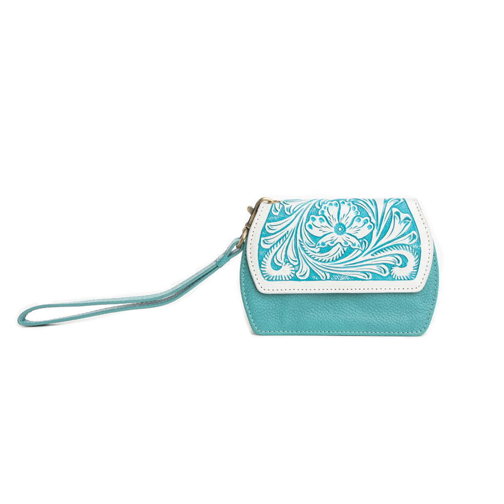 Canyon Bloom Wallet in Turquoise