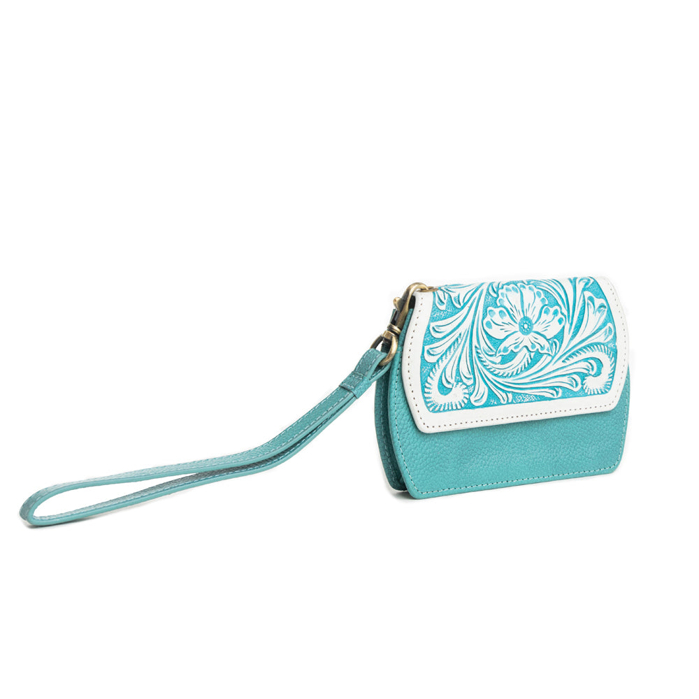 Canyon Bloom Wallet in Turquoise