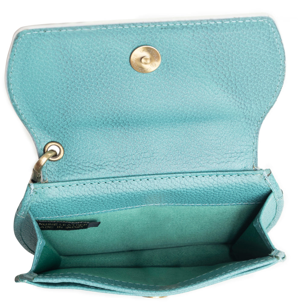 Canyon Bloom Wallet in Turquoise