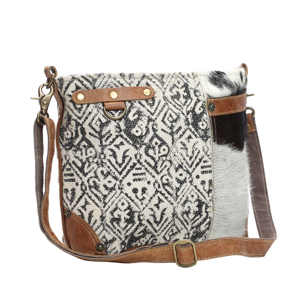 Hairon And Cotton Rug Shoulder Bag - Myra Bags