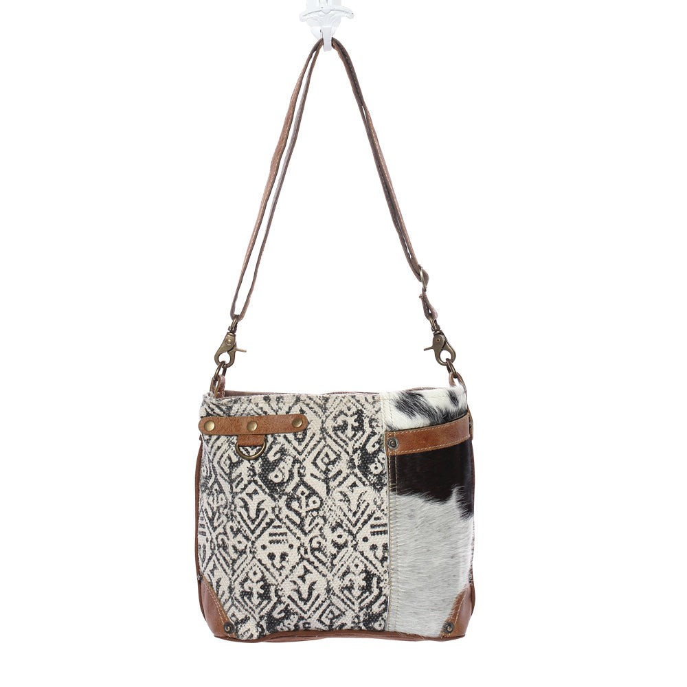 Hairon And Cotton Rug Shoulder Bag - Myra Bags