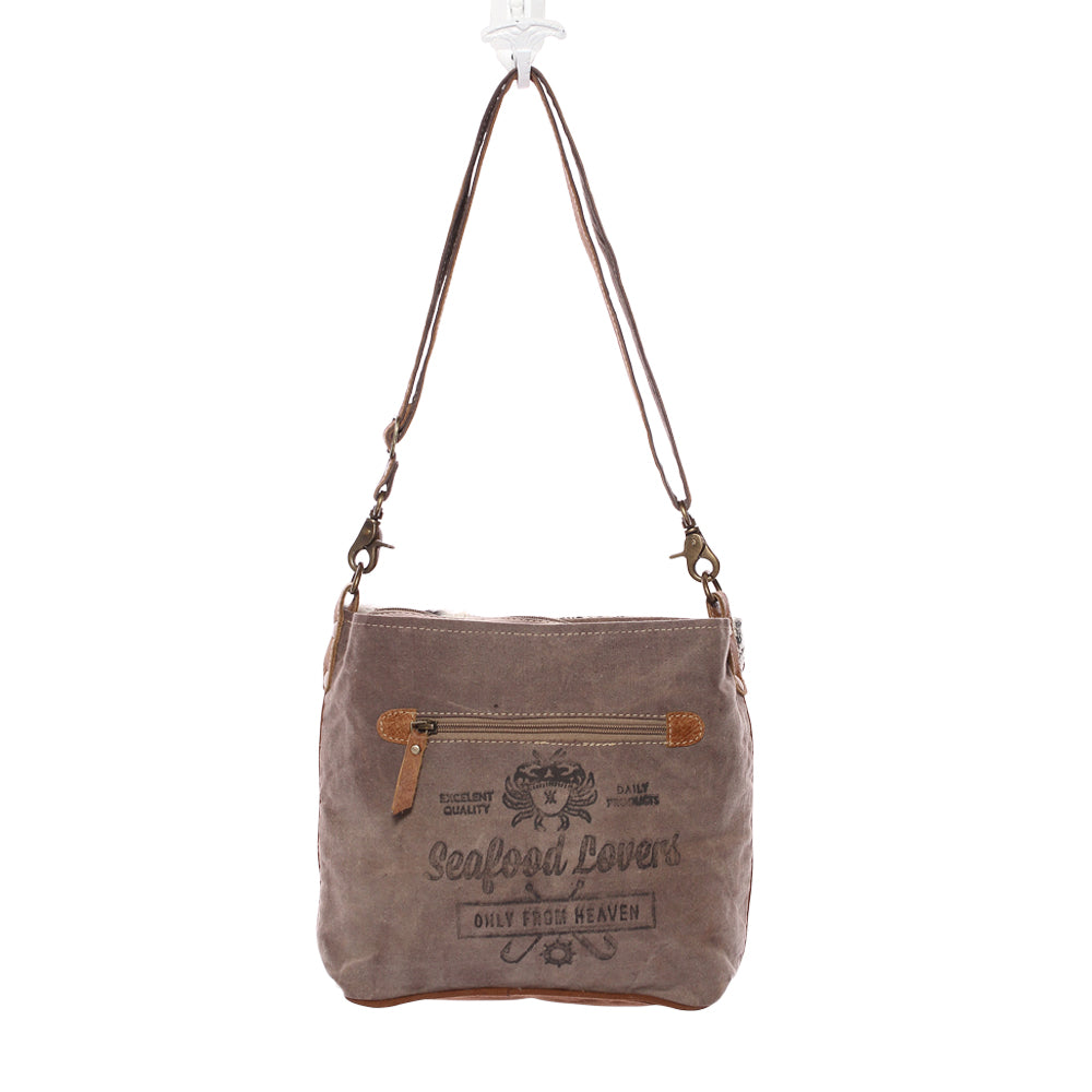 Hairon And Cotton Rug Shoulder Bag - Myra Bags