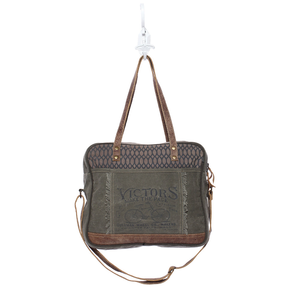 Bycycle Print Messenger Bag