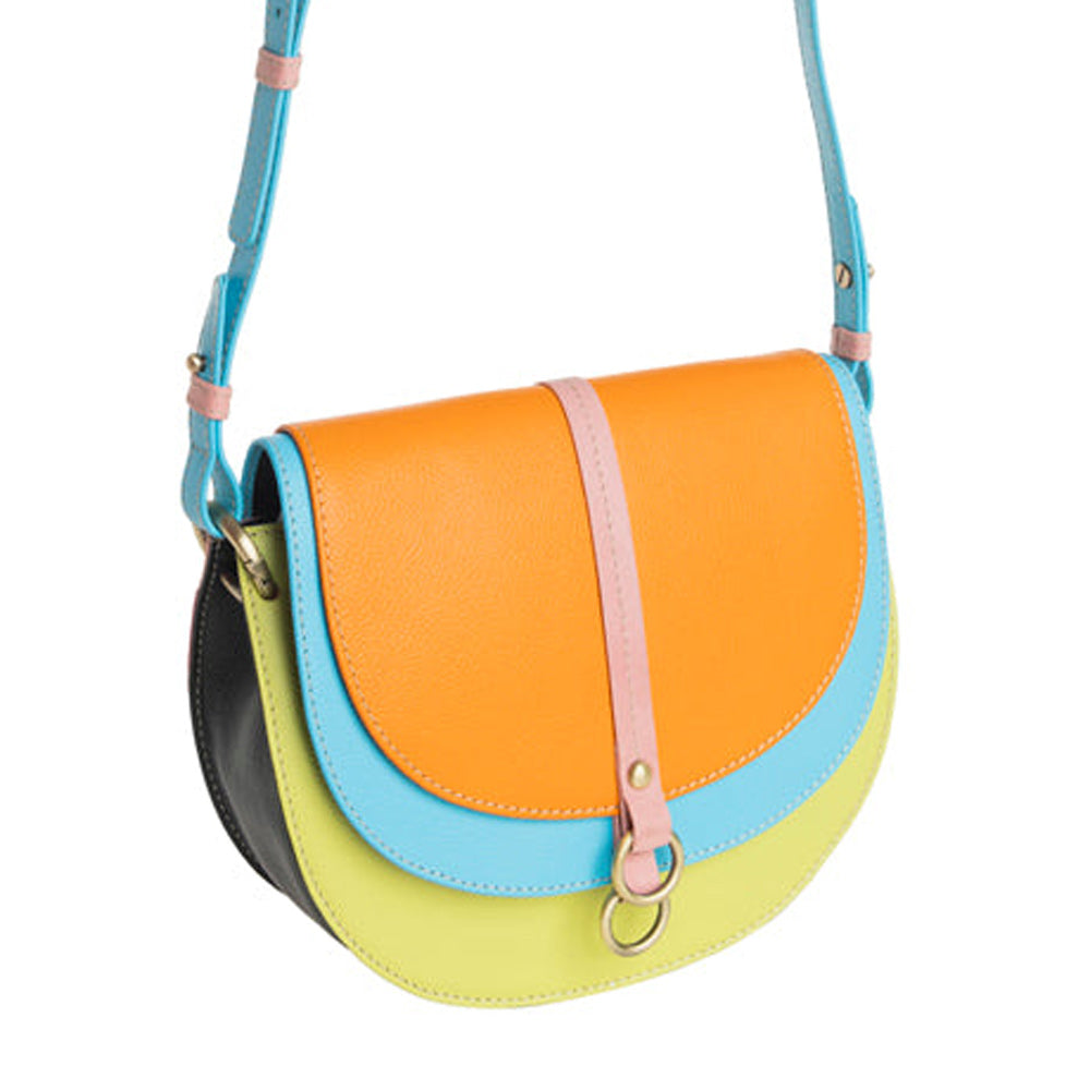 Color Point Half Moon Shoulder Bag