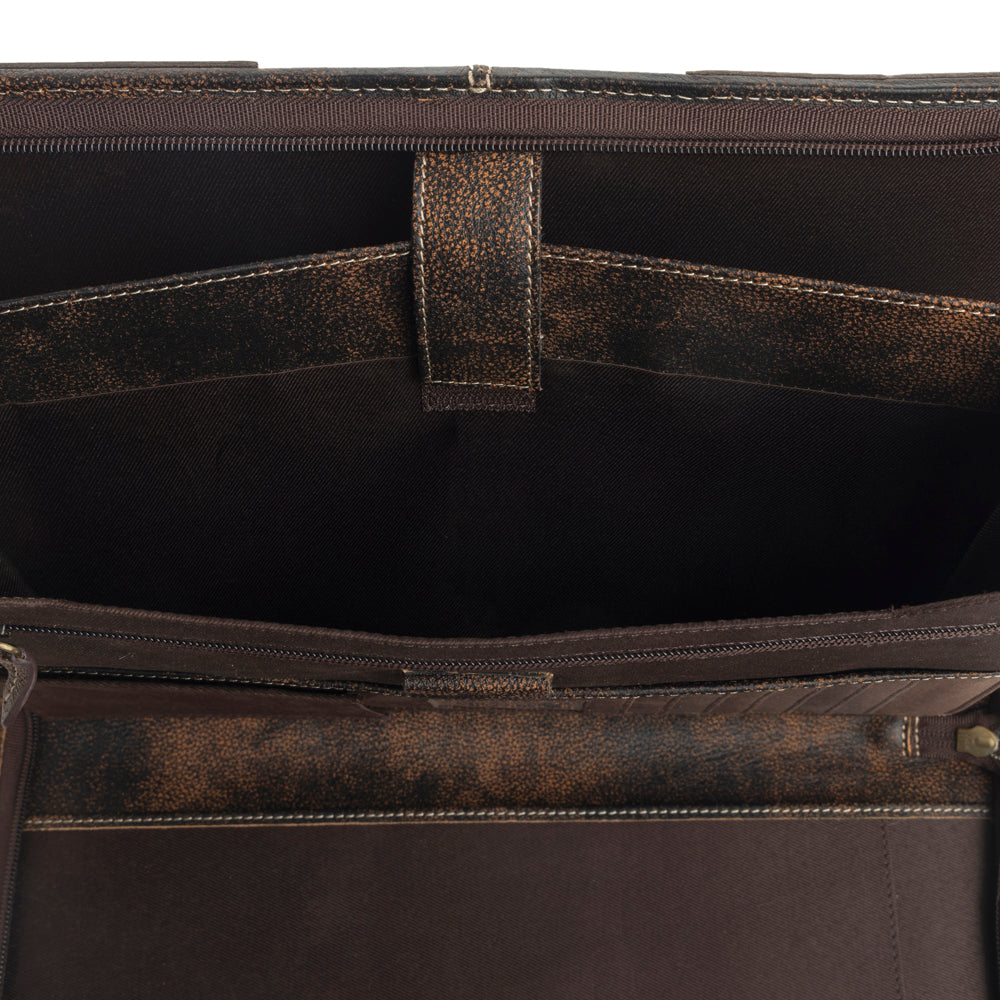 Quill & Scroll Leather Binder